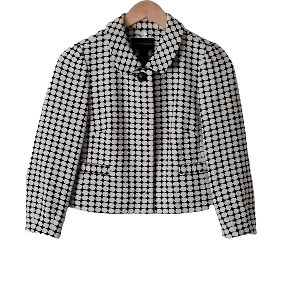 Banana Republic Tweed Crop Jacket Size 0 - Picture 1 of 7